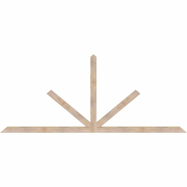 Ekena Millwork Saratoga Smooth Timber Gable Bracket, Douglas Fir, 108"W x 45"H x 1 1/2"D x 3 1/2"F, 10/12 Pitch GBW108X45X0204SAR00SDF - main